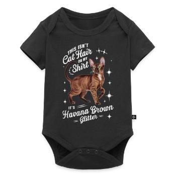 Katze Havanna Braun Geschenk - Baby Premium Kurzarmbody - Schwarz - Vorne