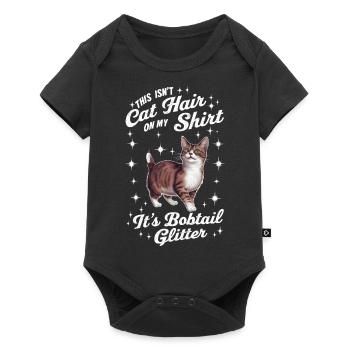 Katze American Bobtail Geschenk - Baby Premium Kurzarmbody - Schwarz - Vorne