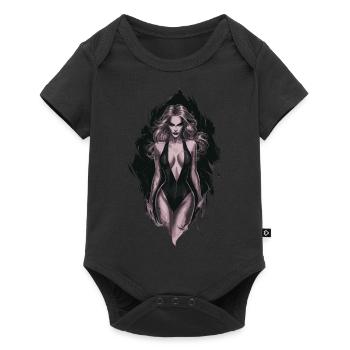Geheimnisvolle gotische Kunst Frau für Gothik - Baby Premium Kurzarmbody - Schwarz - Vorne