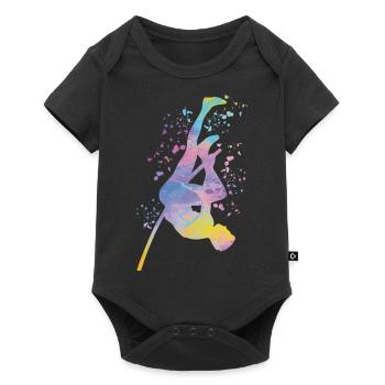 Perchiste Enfant Saut à la perche - Body à manches courtes Premium Bébé - noir - Devant