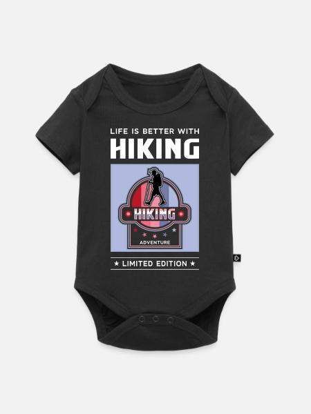 Hiking - Baby Premium Kurzarmbody - Schwarz