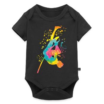 Perchiste Enfant Saut à la perche - Body à manches courtes Premium Bébé - noir - Devant