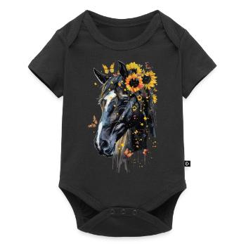 Thoroughbred - Baby Premium short-sleeve bodysuit - black - Front