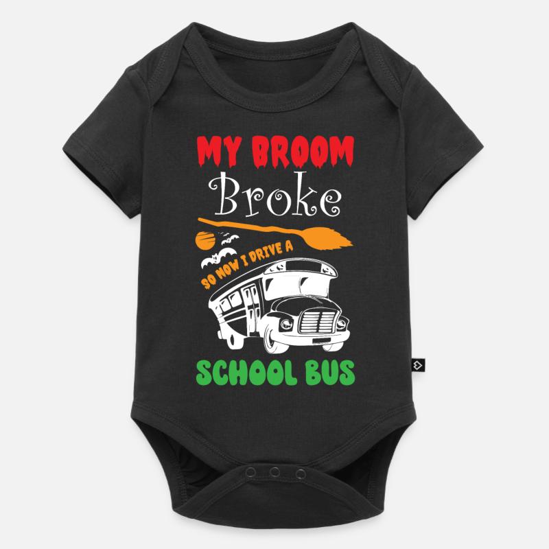 Funny Witch School Bus Driver Halloween - Baby Premium Kurzarmbody - Schwarz