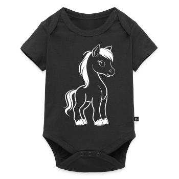 Poney - Body à manches courtes Premium Bébé - noir - Devant