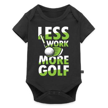 Rente Ruhestand Less Work More Golf für einen - Baby Premium Kurzarmbody - Schwarz - Vorne
