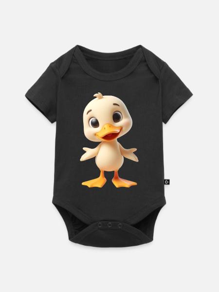 Ente 3 - Baby Premium Kurzarmbody - Schwarz