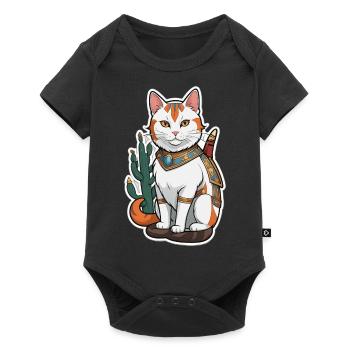 Cat Comic - Baby Premium short-sleeve bodysuit - black - Front