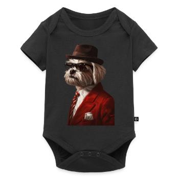 Havaneser - Baby Premium Kurzarmbody - Schwarz - Vorne