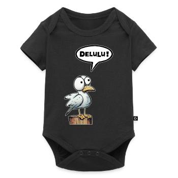 Seagull speech bubble Delulu - Baby Premium short-sleeve bodysuit - black - Front