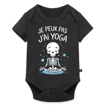 J'peux pas j'ai yoga - Body à manches courtes Premium Bébé - noir - Devant