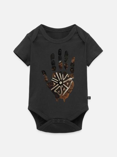Hand Ritual Abbildung - Baby Premium Kurzarmbody - Schwarz
