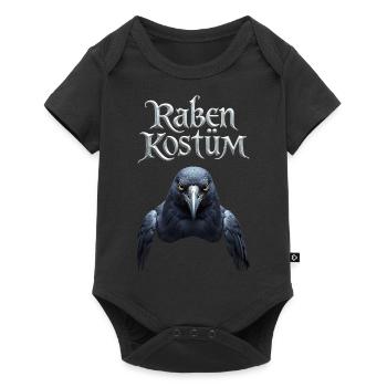 Rabe Kostüm Raben Vogel Kostüm Fasching Karneval - Baby Premium Kurzarmbody - Schwarz - Vorne