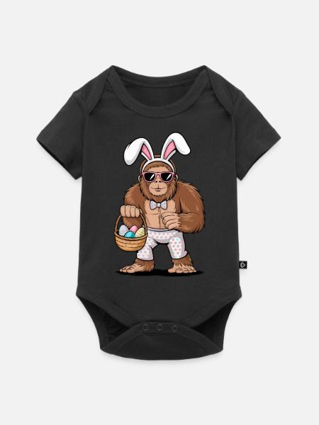 Bigfoot Ostern - Baby Premium Kurzarmbody - Schwarz