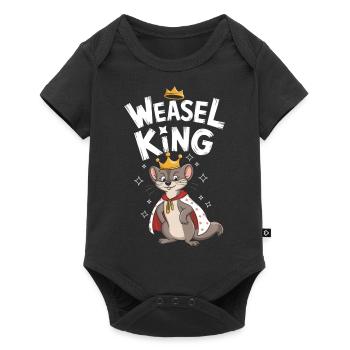 Wiesel - Baby Premium Kurzarmbody - Schwarz - Vorne