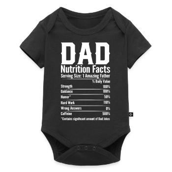 Papa Père Fête des Pères - Body à manches courtes Premium Bébé - noir - Devant