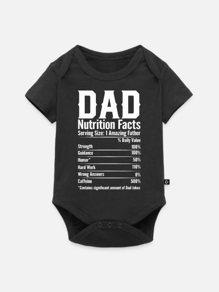Papa Vater Vatertag - Baby Premium Kurzarmbody - Schwarz