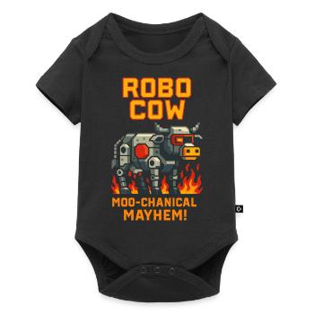 Robo Vache Moo-chanical Mayhem Pixel - Body à manches courtes Premium Bébé - noir - Devant