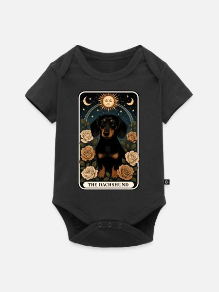 Dackel - Baby Premium Kurzarmbody - Schwarz