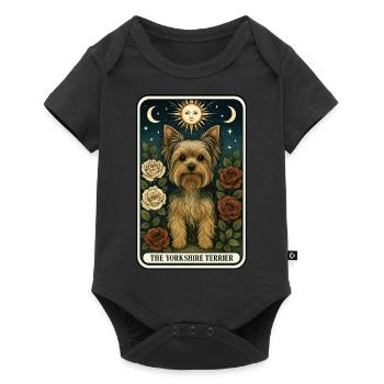 Yorkshire Terrier - Baby Premium Kurzarmbody - Schwarz - Vorne