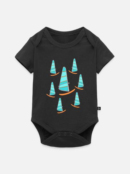 Windsurfing - Baby Premium Kurzarmbody - Schwarz