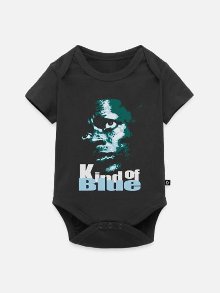 Blauer Jazz Flex - Baby Premium Kurzarmbody - Schwarz