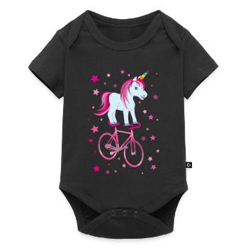 Cyclisme artistique, cyclisme artistique, cyclisme en salle, licorne - Body à manches courtes Premium Bébé - noir - Devant