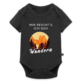 Wandern Berge Outdoor Natur - Baby Premium Kurzarmbody - Schwarz - Vorne