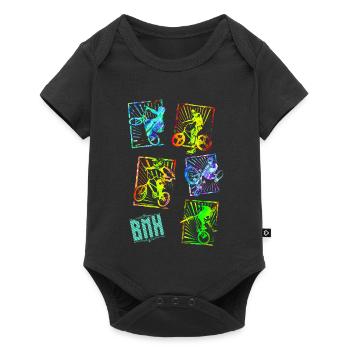 BMX Fahrrad | BMX Rad | BMX | Geschenkidee - Baby Premium Kurzarmbody - Schwarz - Vorne