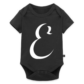 Letter E, Name, der Buchstabe E - Baby Premium Kurzarmbody - Schwarz - Vorne