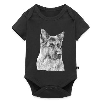 Old German Shepherd German Shepherd - Baby Premium short-sleeve bodysuit - black - Front