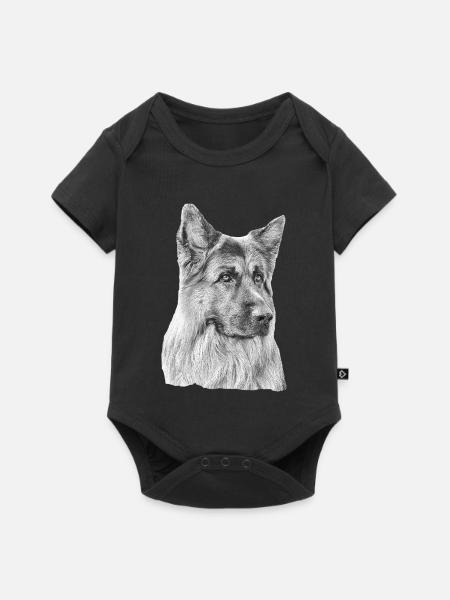 Altdeutscher Schäferhund Deutscher Schäferhund - Baby Premium Kurzarmbody - Schwarz