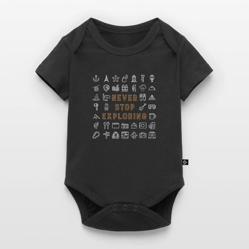 Never Stop Exploring Baby Premium short-sleeve bodysuit