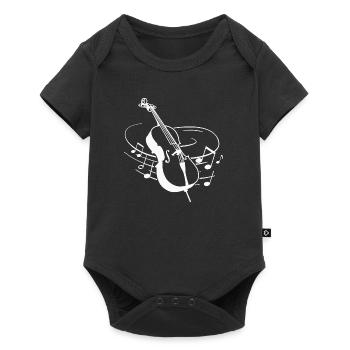 Partitions de violoncelle Musique classique Violoncelliste - Body à manches courtes Premium Bébé - noir - Devant
