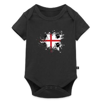 Sardinia Flag Klecks Sardinian Flag Spritzer - Baby Premium short-sleeve bodysuit - black - Front