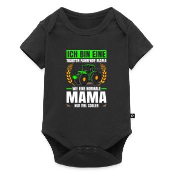 Ich Bin Eine Traktor Fahrende Mama Traktor - Baby Premium Kurzarmbody - Schwarz - Vorne