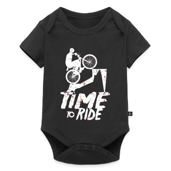 Mountain bikers - Baby Premium short-sleeve bodysuit - black - Front