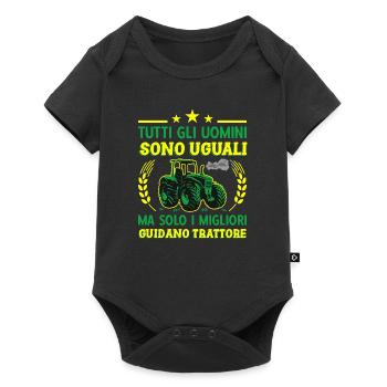 Agricoltura Solo I Migliori Guidano Trattore - Baby Premium Kurzarmbody - Schwarz - Vorne