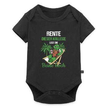 Rente Dieser Kollege Legt Die Beine Hoch Rente - Baby Premium Kurzarmbody - Schwarz - Vorne