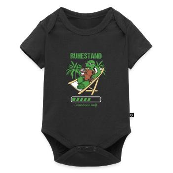 Pensionierung Ruhestand Countdown Läuft Rente - Baby Premium Kurzarmbody - Schwarz - Vorne