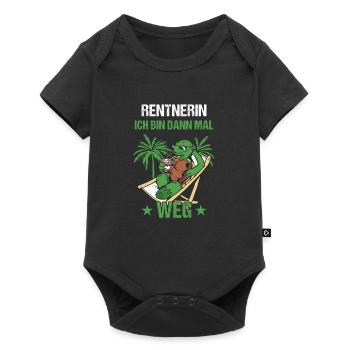 Pensionierung Rentnerin Ich Bin Dann Mal Weg Rente - Baby Premium Kurzarmbody - Schwarz - Vorne