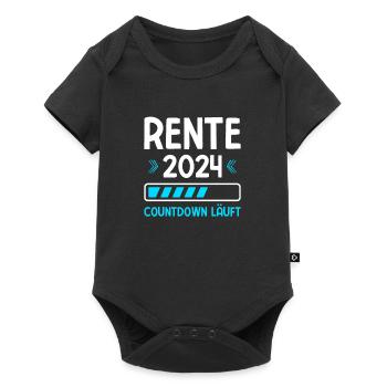 Rente 2024 Countdown Läuft Rente 2024 - Baby Premium Kurzarmbody - Schwarz - Vorne