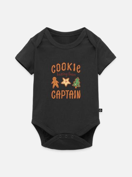 Capitaine de l’équipe de cuisson de biscuits Cookie - Body à manches courtes Premium Bébé - noir