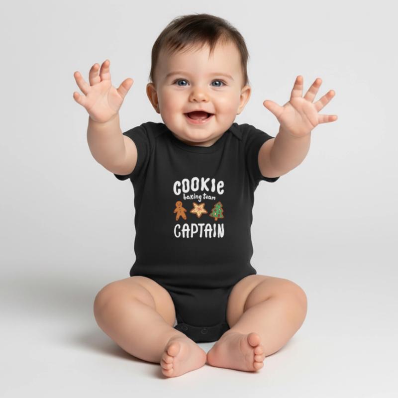 Capitaine de l’équipe de cuisson de biscuits Cookie Body à manches courtes Premium Bébé