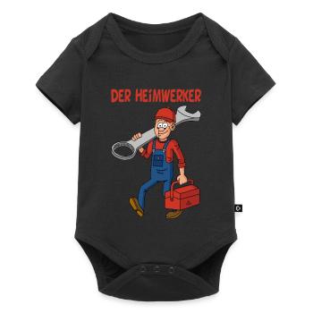 der Heimwerker - Baby Premium Kurzarmbody - Schwarz - Vorne