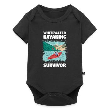 Whitewater Kayaking Survivor - Baby Premium short-sleeve bodysuit - black - Front