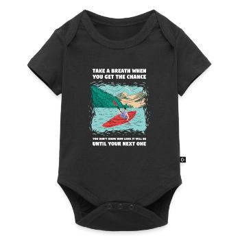 Respirez le kayak en eau vive - Body à manches courtes Premium Bébé - noir - Devant
