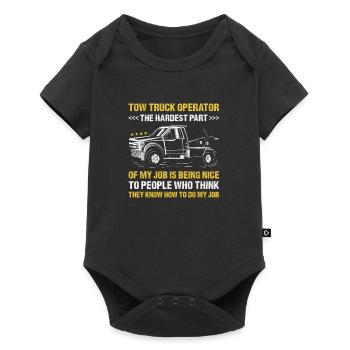 The Hardest Part Of My Job Is Being Nice Tow Truck - Baby Premium short-sleeve bodysuit - black - Front