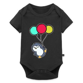 Ballon Cool Animal Sweet Penguin Bird - Body à manches courtes Premium Bébé - noir - Devant