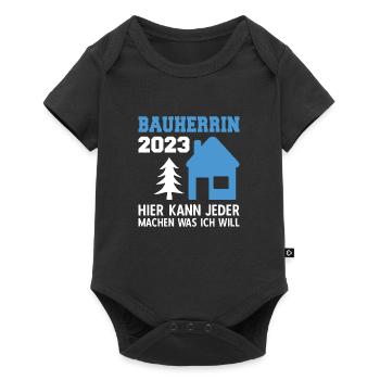 Hier Kann Jeder Machen Was Ich Will Bauleiter 2023 - Baby Premium Kurzarmbody - Schwarz - Vorne